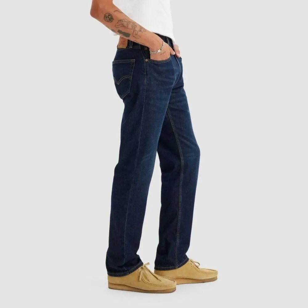 Levi's -  Men's 505 Regular Fit Straight Jeans - Dark Blue